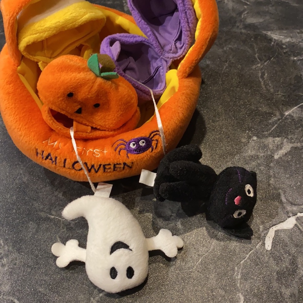 My First Halloween π Peekaboo Plush Basket & Bib - Picture 9 of 14